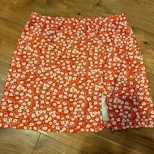 Red flower skirt